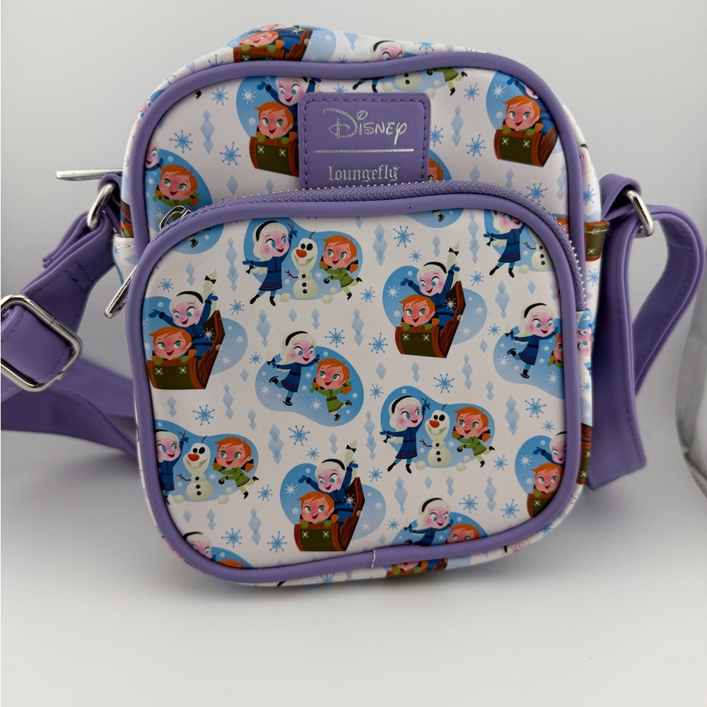 Loungefly Kids Purple & White Frozen Character Crossbody Bag
